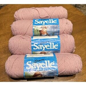 Sayelle Medium Acrylic Worsted Yarn Variegated 3.5oz Garden Pink Lot Of 4
